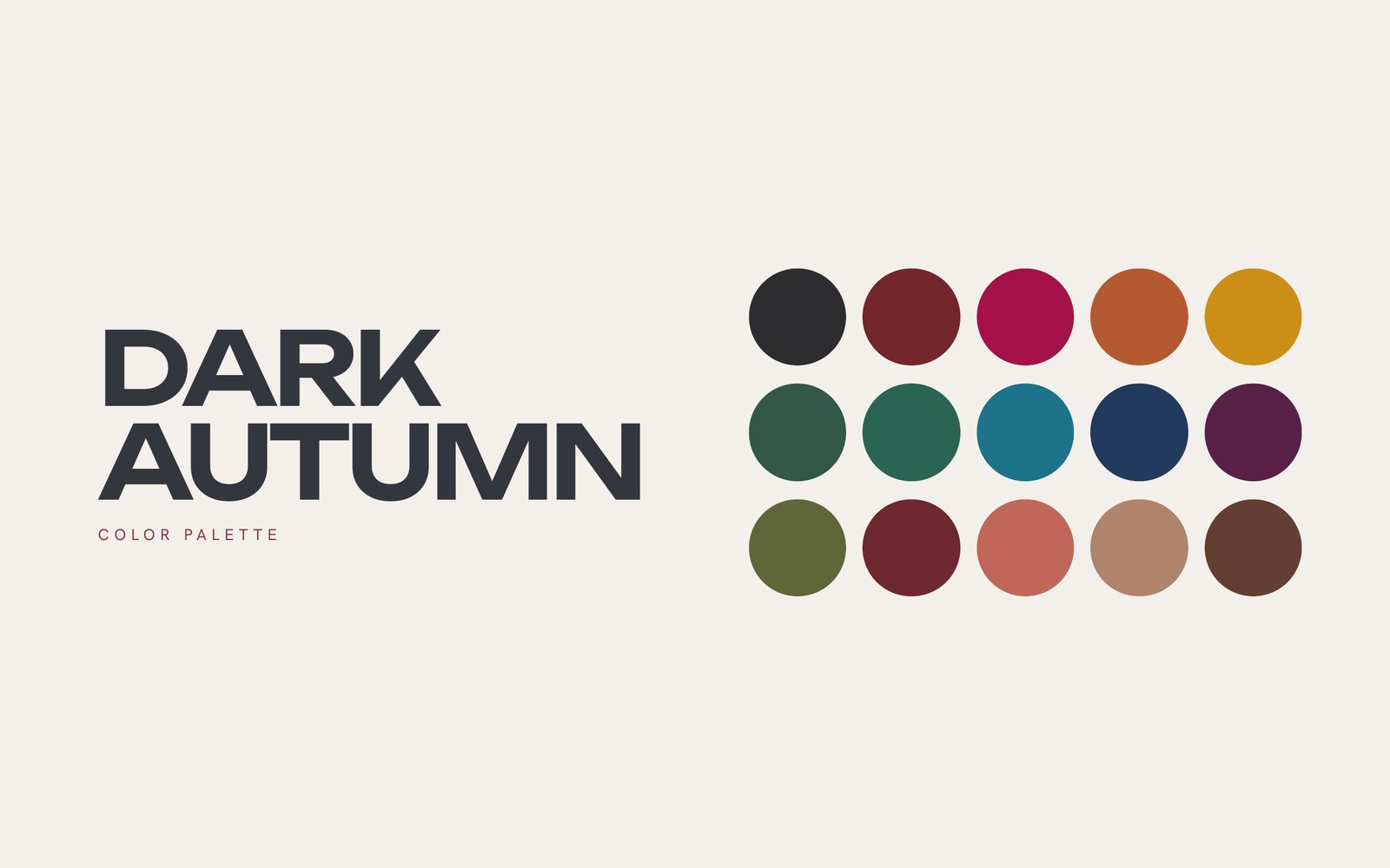 Dark Autumn color palette cover from The Stylery's Complete Season Guide
