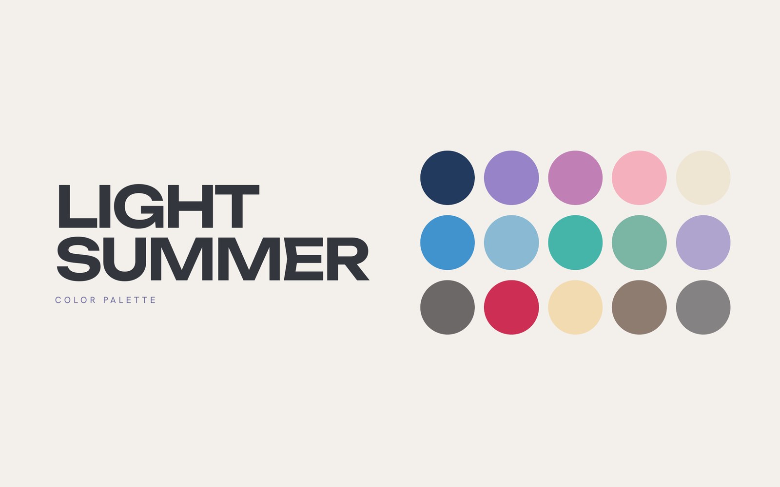 Light Summer color palette cover from The Stylery's Complete Season Guide