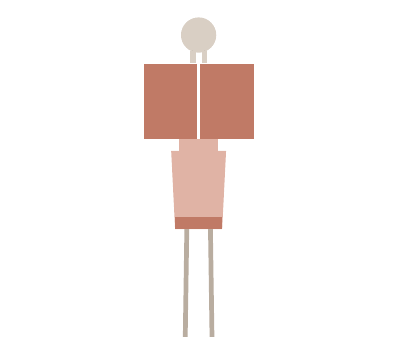 Flamboyant Gamine Kibbe body type illustration