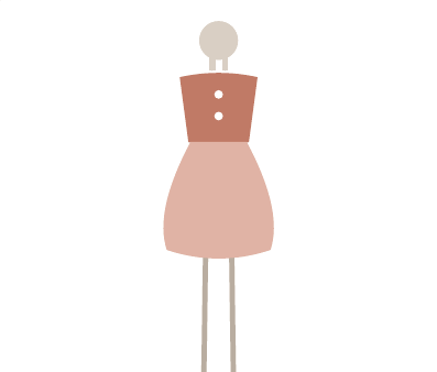 Soft Gamine Kibbe body type illustration