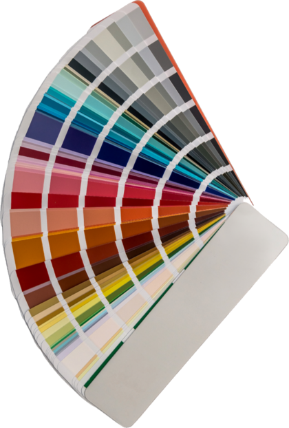 A professional color swatch fan